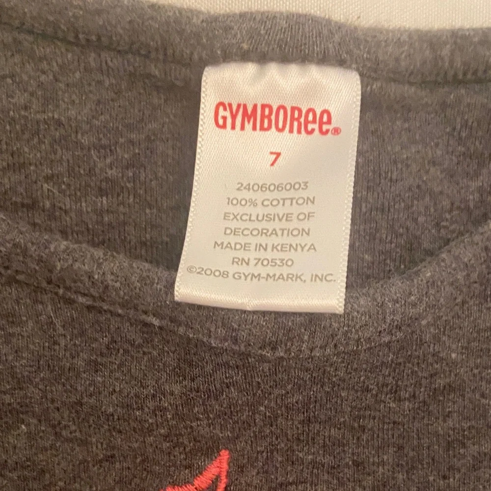 Gymboree Charcoal Long Sleeve Tee with Microphone and Music Notes